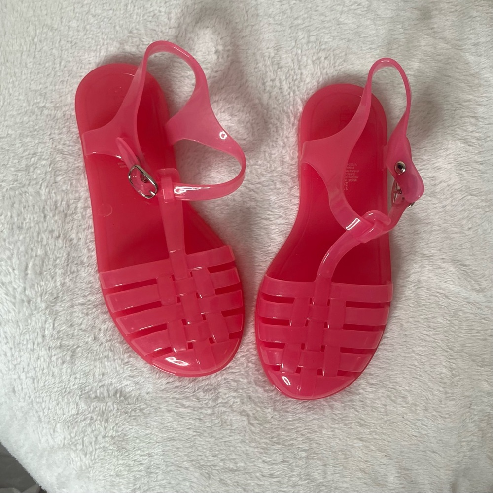 Old Navy Girls Pink Shine Fisherman‎ Jelly Sandal Sz 1~New
